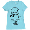 will run for pizza Ladies Fitted T-Shirt