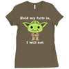 yoda quote Ladies Fitted T-Shirt