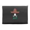 ladies sombrero  funny retro mexico mustache designer Accessory Pouches