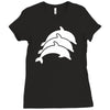 three dolphins Ladies Fitted T-Shirt