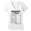 August Girl Facts Virgo Women's V-Neck T-Shirt