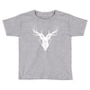 deer head vector white logo Toddler T-shirt