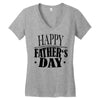happy father day greeting Women's V-Neck T-Shirt