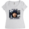 send me location khabib Women's Triblend Scoop T-shirt