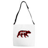 papa christmas bear Adjustable Strap Totes