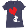 bird love heart animal graph note music party pop art gift Ladies Fitted T-Shirt