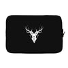 deer head vector white logo Laptop sleeve