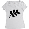 daun hitam Women's Triblend Scoop T-shirt