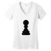 Chess King and Pawn Women's V-Neck T-Shirt
