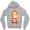 brown bear Zipper Hoodie