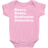 bears, beets, battlestar galactica Baby Bodysuit