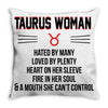 Taurus Woman Throw Pillow