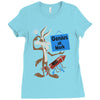 looney tunes genius at work Ladies Fitted T-Shirt