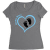 Baby Boy with Heart Any Name Customized Women's Triblend Scoop T-shirt