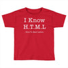 i know html Toddler T-shirt
