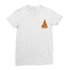 pizza christmas tree pocket Ladies Fitted T-Shirt