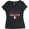 Librate Egalite Mbappe France Women's Triblend Scoop T-shirt