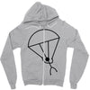 stick man skydiving Zipper Hoodie