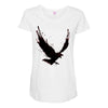 black raven with red eye Maternity Scoop Neck T-shirt
