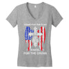 stand for the flag kneel for the cross Women's V-Neck T-Shirt