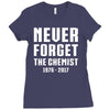 Never Forget The Chemist Ladies Fitted T-Shirt