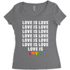 Love Is Love Women's Triblend Scoop T-shirt