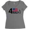 july 4 independence day Women's Triblend Scoop T-shirt