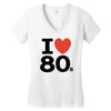 i love 80's Women's V-Neck T-Shirt