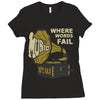 where words fail music speaks Ladies Fitted T-Shirt