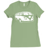 camper van funny mens campervan cotton Ladies Fitted T-Shirt