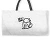 huh dinosaur Weekender Totes