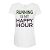 running is my happy hour Maternity Scoop Neck T-shirt