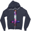 inverted galaxy cross funny  religion banter space fashion new Zipper Hoodie