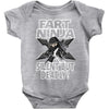 funny rude fart ninja ideal birthday gift or present Baby Bodysuit