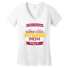 i never dreamed i'd grow up to be a super cool motocross mom but here Women's V-Neck T-Shirt