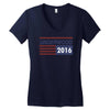 underwood 2016 flag house of cards Women's V-Neck T-Shirt