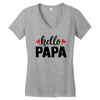 Hello Papa Women's V-Neck T-Shirt