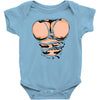 ripped muscles, six pack, Baby Onesie