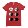 the phases of the moon of laika dog Ladies Fitted T-Shirt