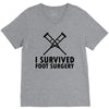 I Survived Foot Surgery V-Neck Tee