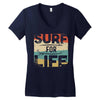 surf for life Women's V-Neck T-Shirt