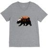 Bear Adventure With Roses V-Neck Tee