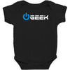 geek' (power on button) Baby Bodysuit