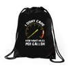 I Don't Care How Many Miles Per Gallon Drawstring Bags