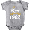 kings are born in 1982 Baby Onesie