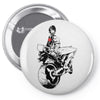 biker girl Pin-back button