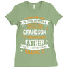Super Cool Grandson Of A Freaking Awesome Father Ladies Fitted T-Shirt