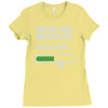 installing muscles please wait Ladies Fitted T-Shirt