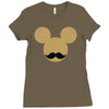 mickey mouse moustache Ladies Fitted T-Shirt