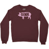 pig oink funny Crewneck Sweatshirt